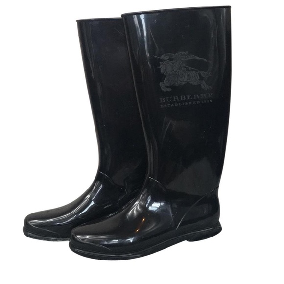 Burberry Shoes - Burberry Black rain boots